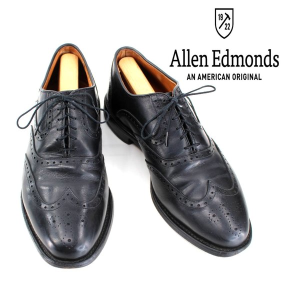 Allen Edmonds Other - Allen Edmonds McClain Black Leather Wingtip Oxford Brogue Goodyear USA Mens 8.5